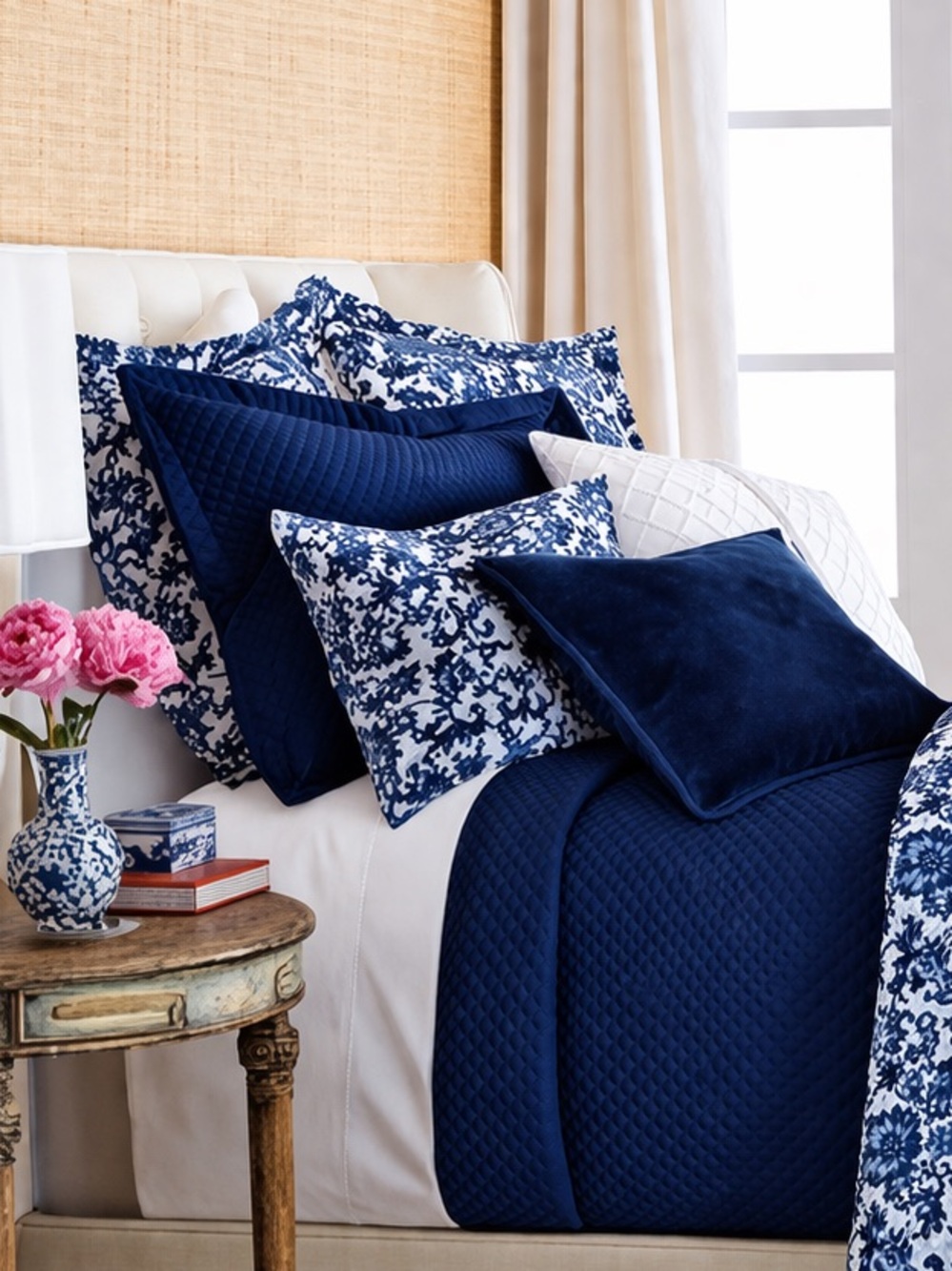 Rare Ralph Lauren Blue Dorsey Euro Pillow Sham